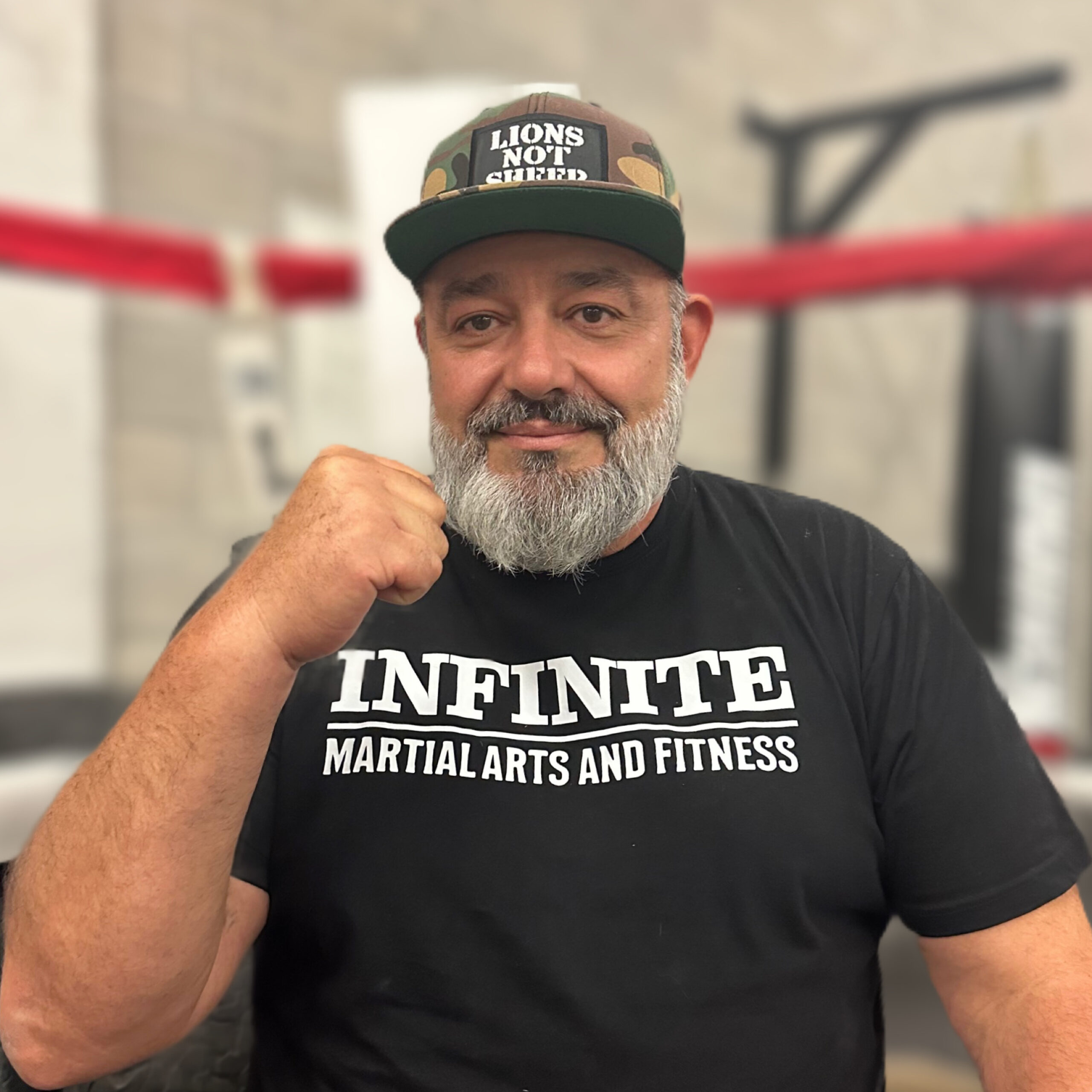 Head Fight Coach Vic Costa in the ring at Infinite Martial Arts & Fitness